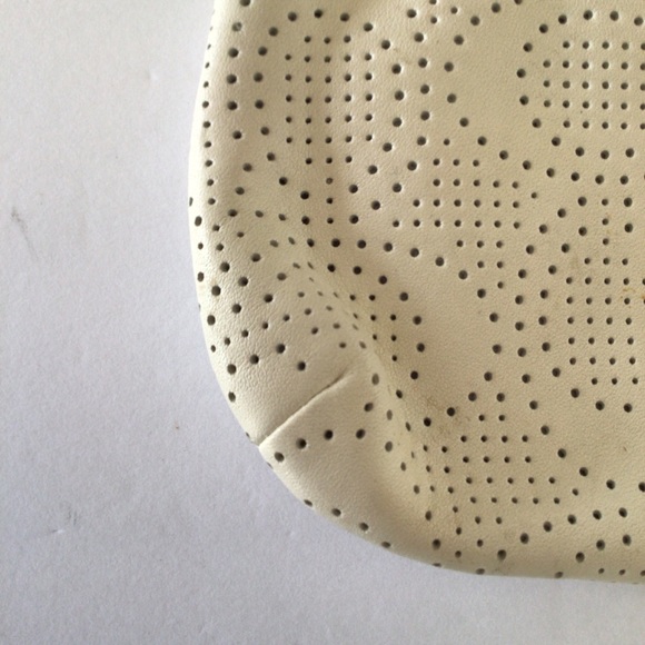 COACH CREAM PERFORATED LEATHER WRISTLET - Picture 10 of 10